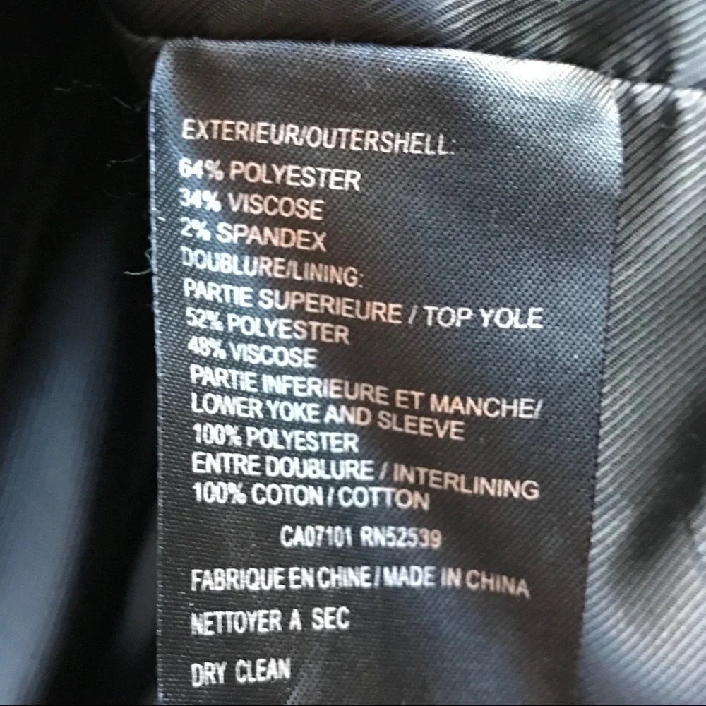 Daniel Hechter Paris Black & Gray Car Coat Winter Jacket Classic Designer